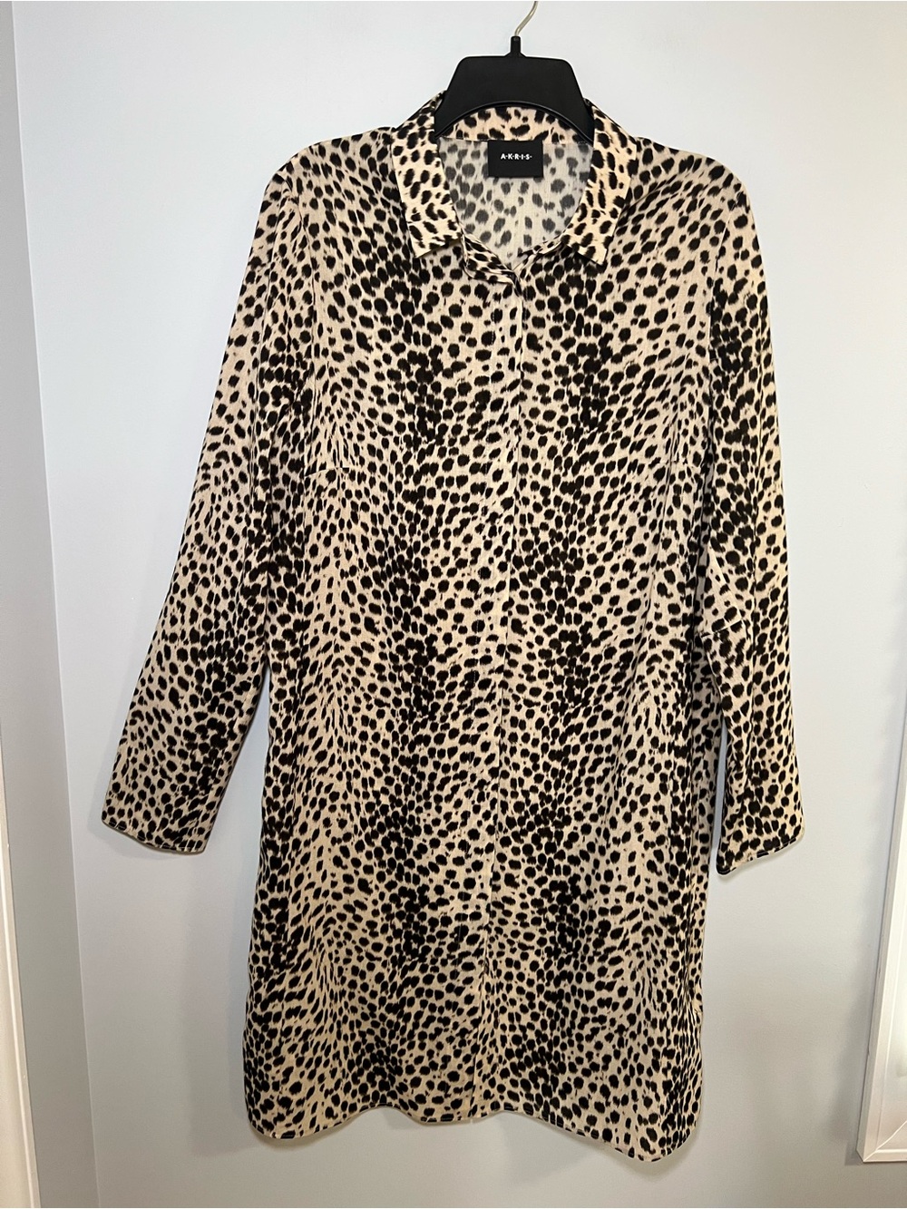 Akris Animal Print Wool Dress or Tunic Size 14